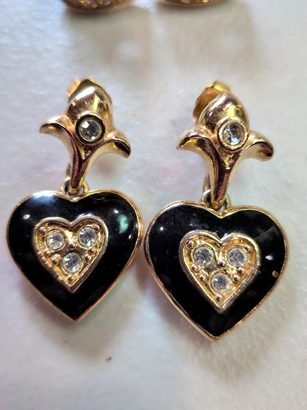 Dangle Earrings Gold & Black